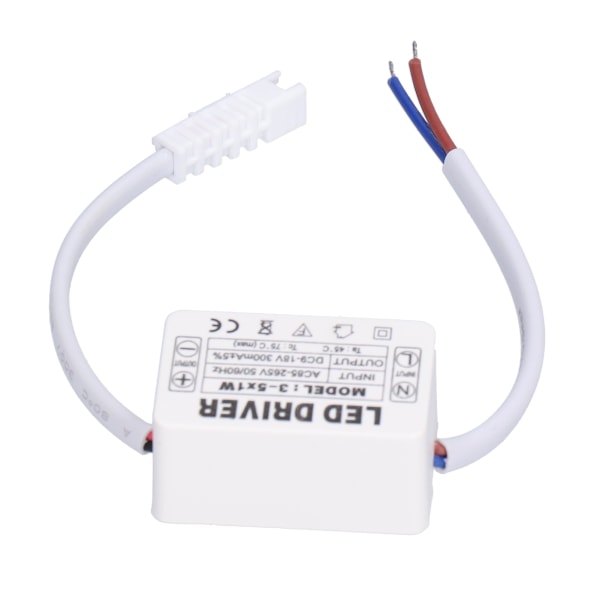 LED-drivrutin 300mA 9‑18VDC Liten storlek Enkel installation Bra värmeavledning LED-transformator för hemmet