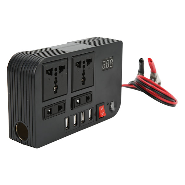 Strömomvandlare Modifierad Sinusvåg 12V till 220‑240V 600W Svart Inverter Universal för Bil