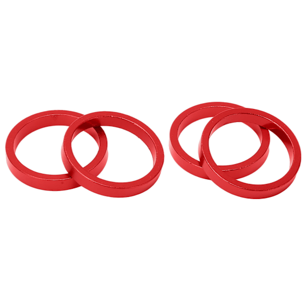 4st Cykelheadset Spacer Framgaffel Stam Spacer Aluminiumlegering för Mountain Road Bike 28.6mm TubeRed