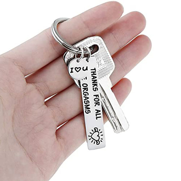 Par Valentines nøglering Tak for alle orgasmer Nøglering gave til mand kone
