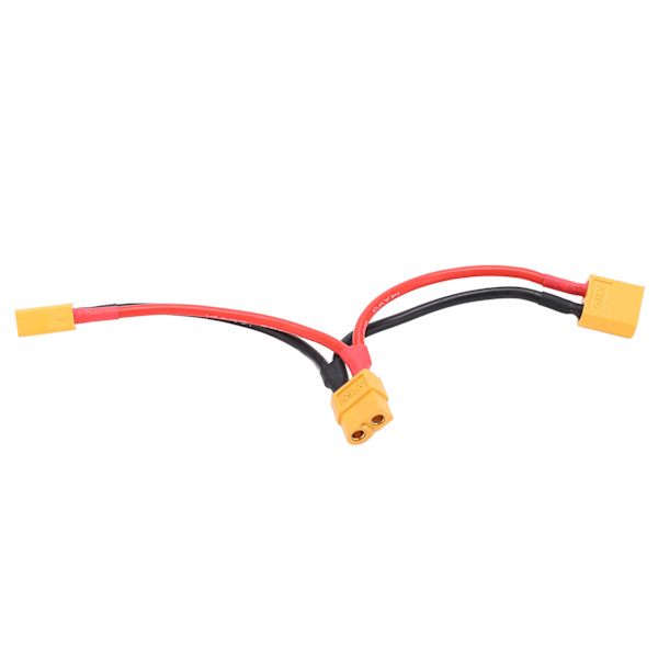 XT60 parallell batterikontaktkabel Dual Extension Y splitter 1 hona till 2 hane silikontråd för RC-batterier