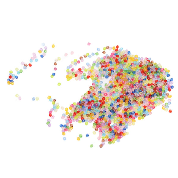 2000 kpl Facettipalloja Hieno DIY-käsityö Akryylihelmiä Pieniä reikiä Helmiä Rannekkeille Korvakoruille Kaulakoruille