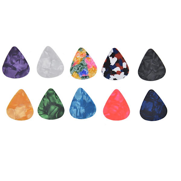 10 st Guitar Picks Boost Bass Bärbar Färgglad Retro Cosmic Star Sky Pattern Gitarr Pick för bas Banjo Ukulele 0,46 mm Silver Box