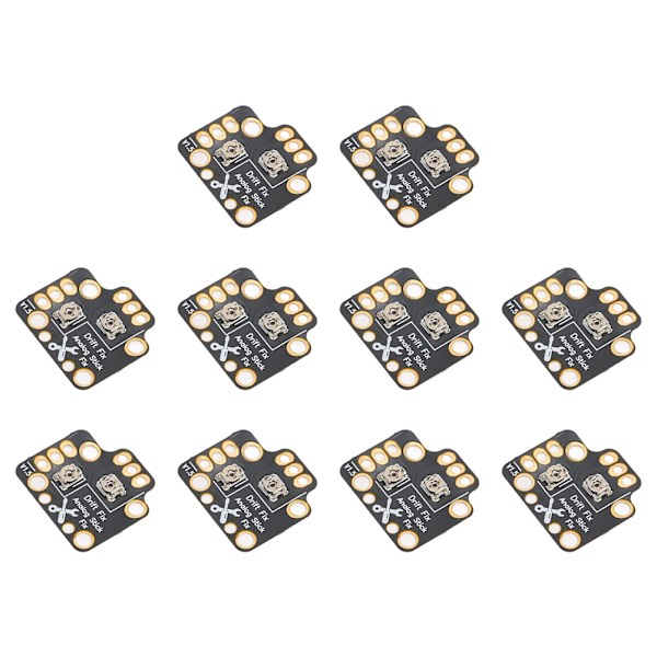 10st Gamepad Joystick Drift Repair Board Universal 3D Analog Joystick Drift Fix Mod för spelkontroller Svart