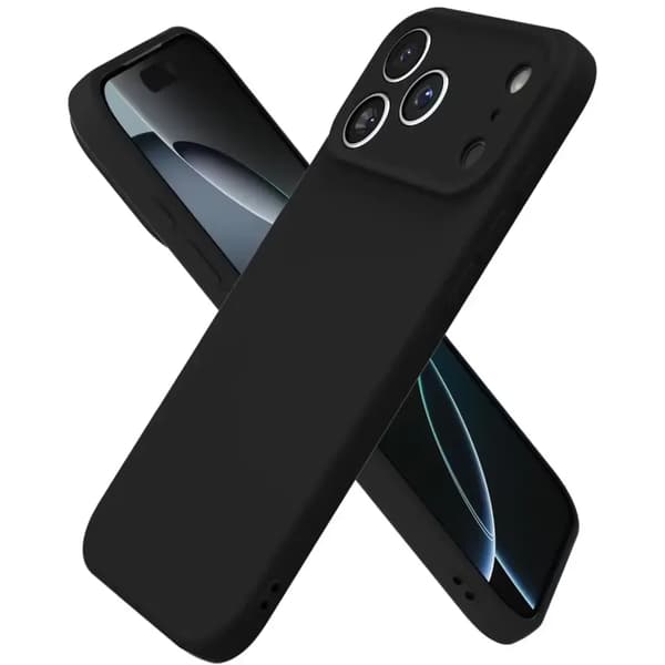 Kompatibel med iPhone 17 Pro Max Mat Sort med Ekstra Kamerabeskyttelse
