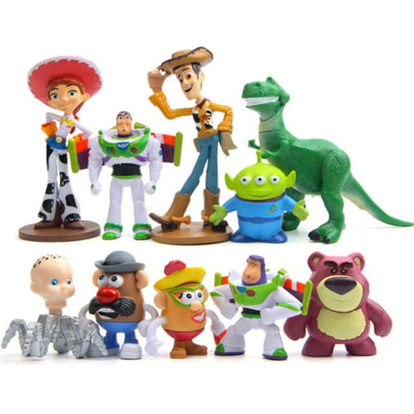 Toy Story Woody Rex Lightyear Alien Bear Movie Actionfigur Barnelekegave 10 stk