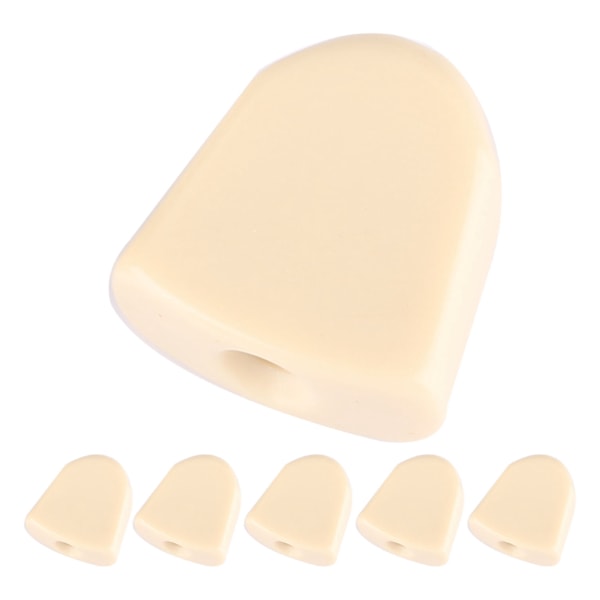 6 stk/sett Stemmestifte Maskinhode Akryl Knapper for Gitar (Beige)