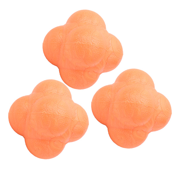 3st Oregelbunden form Reaktionsboll HandÖgonkoordination Träningsboll Agility Trainer L(orange)