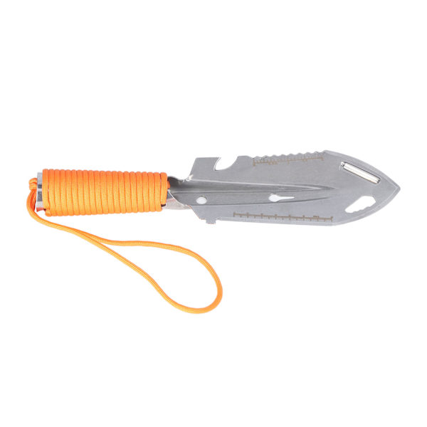 Mini Spade Ryggsekkspadde Multifunksjonell rustfritt stål for hagearbeid Planting Utendørs Overlevelse Oransje