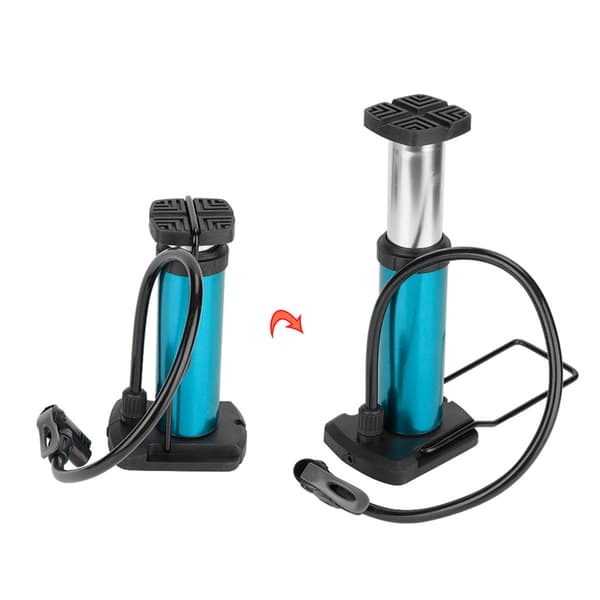 Cykelpump Fotpump Mini Bärbar Högtrycks Golv Luftpump Däck Luftpump (Blå)