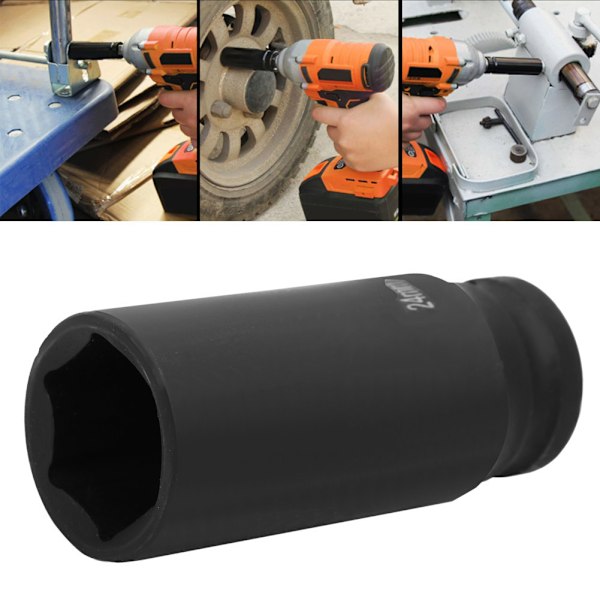 1/2 tommers drivning 21/22/24 mm metrisk dyp slagsoksel 6-punkts pneumatisk luftsokkel 24 mm