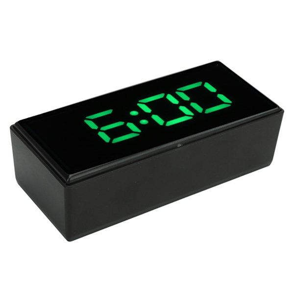 Speglad digital väckarklocka Smart ljusavkännande LED-skärm Digital smart klocka med två skärmlägen snoozefunktion Grön