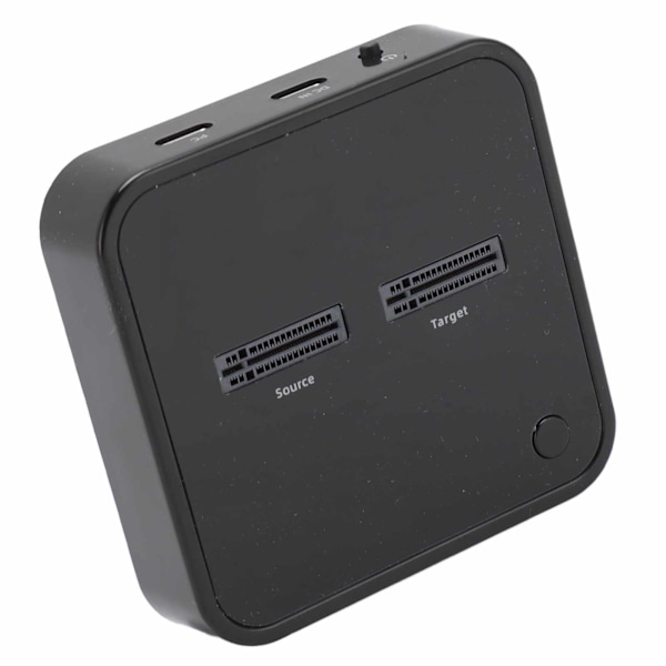 M.2 NVMe Duplikator Dobbel Bay 10 Gbps Offline Klon USB C M.2 NVMe SSD-dokkestasjon for NVMe PCIe 2242 2260 100‑240V EU-kontakt