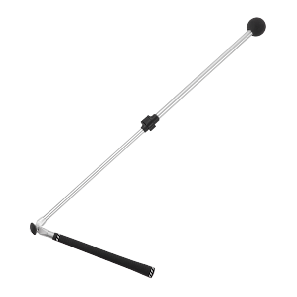 Teleskopisk golfswingtränare Vikbara händer Gest Corrector Infällbart lägesgrepp Silver Golfklubba + svart runt grepp