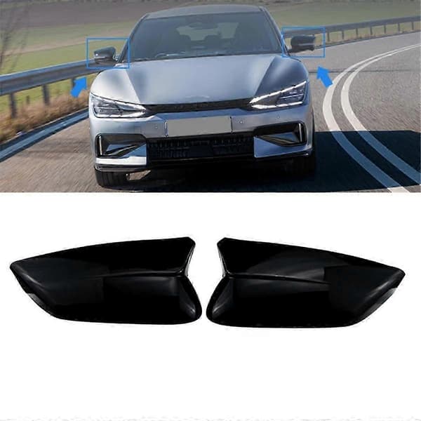 Sidespeildeksel Bakspeilskall for EV6 2022 2023 Biltilbehør Bright Black