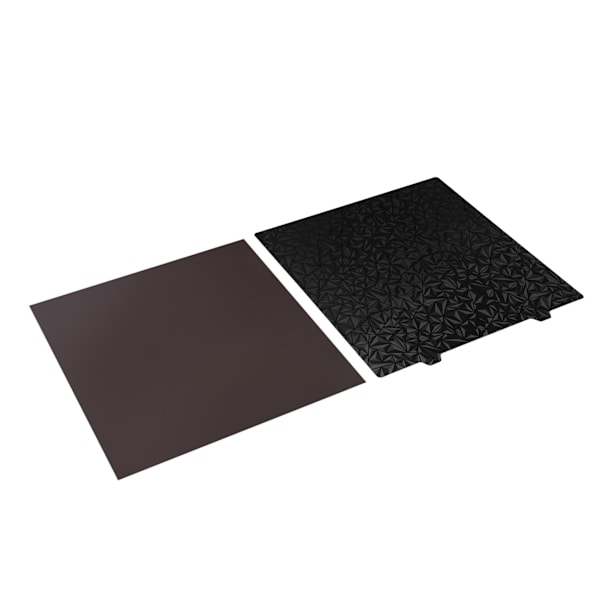 3D-skrivare PET PEI-byggplatta 377x370 mm Smidigt PET-frostad PEI dubbelsidig varmbäddsstålplatta för Ender 5 Plus stålplåt1,2 mm tjockleksmagnet