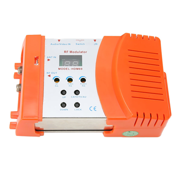 Digital RF-modulator for PAL/NTSC-format HD Multimedia Interface og AV til RF-konverter for hjemme-TV AC 90‑240V EU-plugg