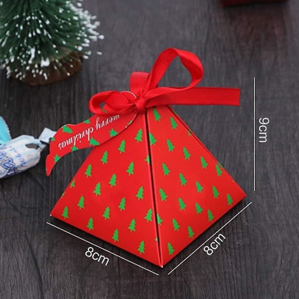 50 stk juleslikæsker Farvet gaveæske Bag små indpakningskartoner