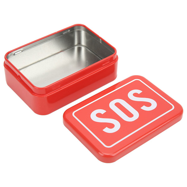 Mini SOS Survival Iron Box Bärbar Field Survival Storage Kit Emergency Tool förvaringsväska för utomhuscamping