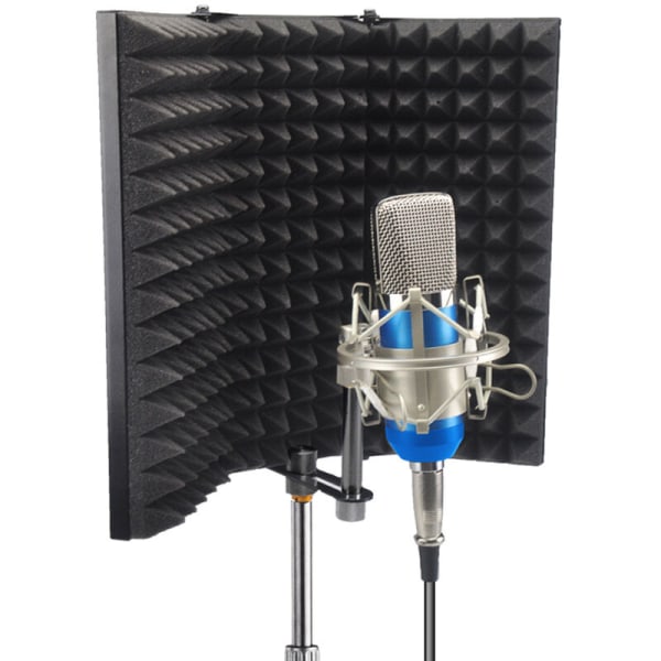 Inspelningsstudiomikrofon ljudisolerat cover mikrofon vindruta skepp utan mikrofon 3 dörrar med skrivbordsstativ