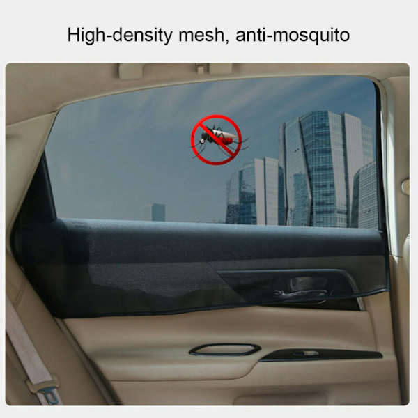 4st Bilsidofönster Solskyddsskydd Visir Magnetisk Mesh Shield Solskydd UV-skydd