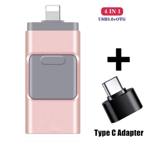 USB Flash Drive for iPhone 64GB Thumb Drive Photo Stick USB 3.0 Memory Stick Jump Drive Picture Stick Pen Drive for iPhone Android, PC Ekstern lagring