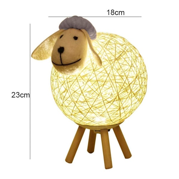 Sööt LED-Öölamp Fårrotting Laualamp USB Öölamp Kodumaale Lapse Tuba Magamistuba Elutuba