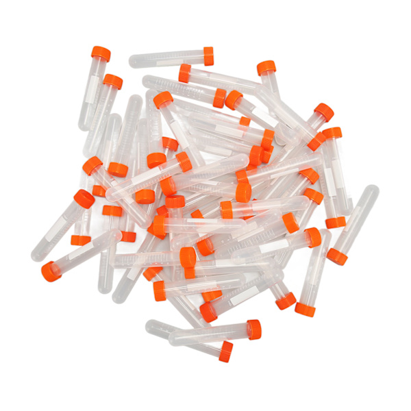 100 st 10 ml centrifugrör med lock Exakt klar skala Säker spiral centrifugalprovrör för vetenskapliga experiment