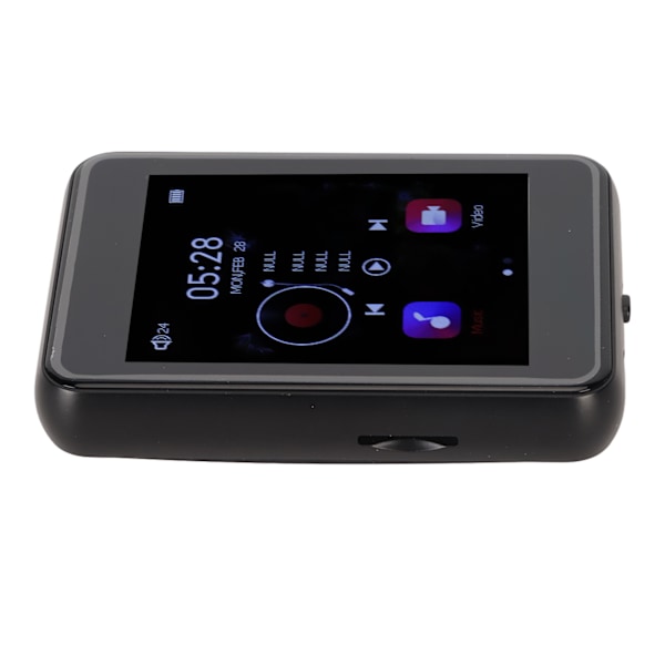 MP3-spiller 2,4 tommer Full berøringsskjerm Tapeløs lyd Bluetooth 5.0 FM-radio Opptaker Innebygd høyttaler MP4 MP5 Musikkspiller