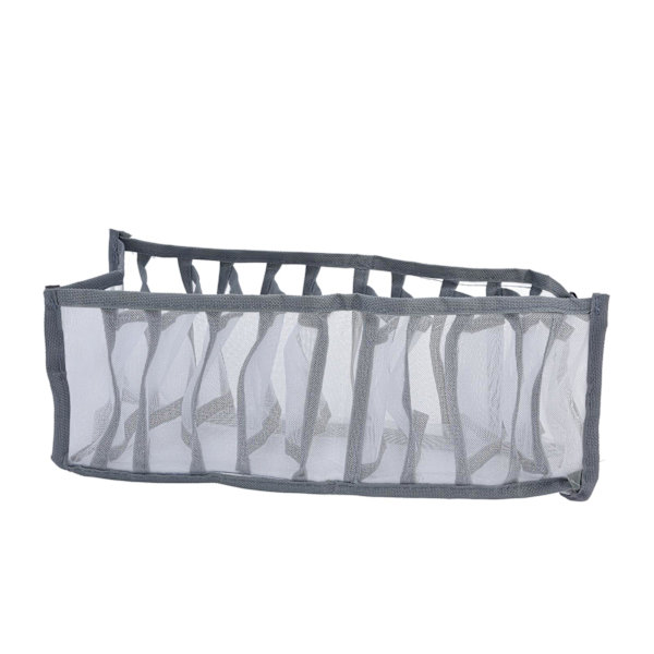 Undertrøjsorganisator Mesh Foldbar Åndbar Multi-celler Sokker Opbevaringsboks til BH Trusser 11 celler