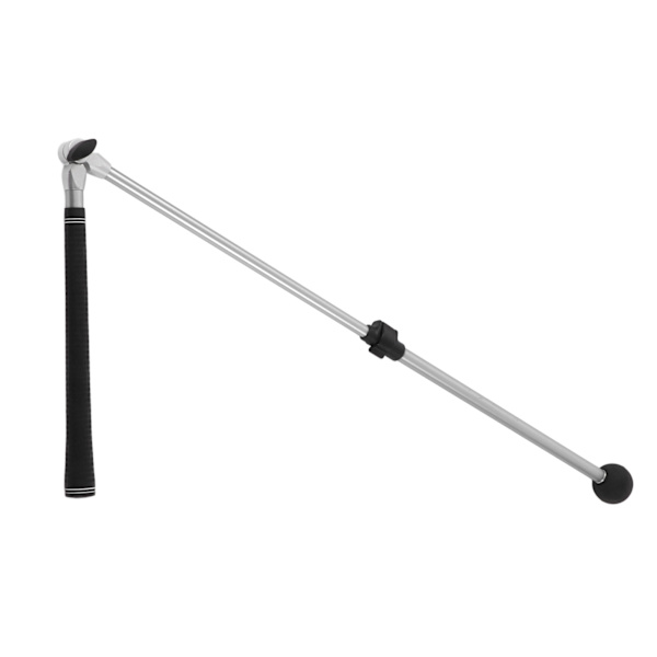 Teleskooppinen golfswing-harjoittelija Taitettavat kädet Asennon korjaaja Teleskooppinen ote Hopea Golfmaila + musta pyöreä ote