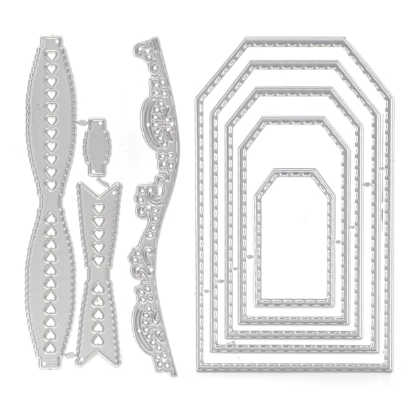 3 stk Die Cuts Kolstål Praktisk Bærbar Scrapbooking Carving Form for Dekorasjon