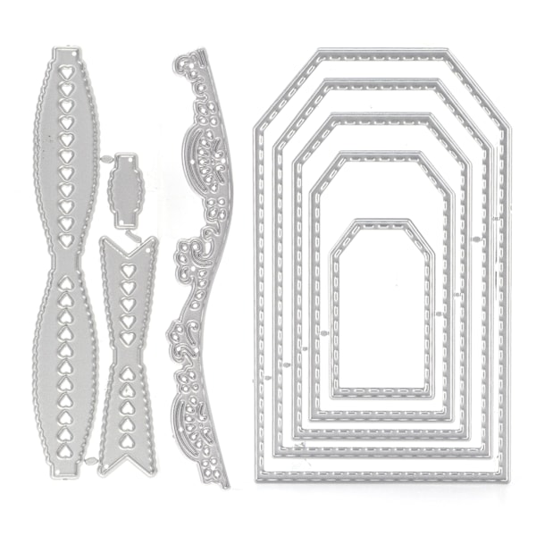 3 stk Die Cuts Kolstål Praktisk Bærbar Scrapbooking Carving Form for Dekorasjon