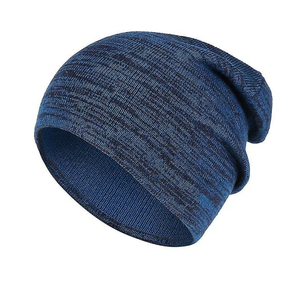 Dubbelsidig slitage tunn cap för män och kvinnor som springer casual och varmt lake blue