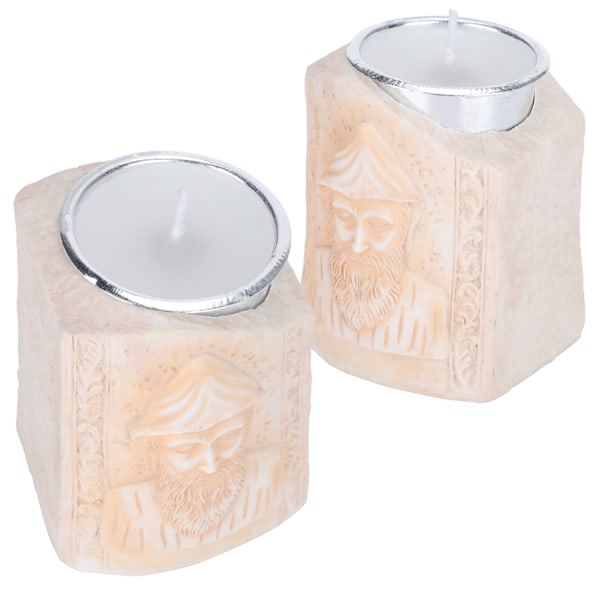 2 st Religiös Staty Ljusstake Hem Resin Dekorationer Ljushållare Ornament