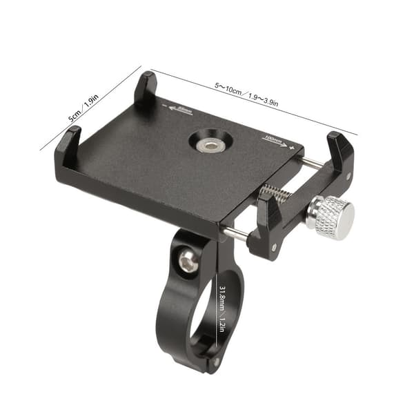 GUB Justerbar Telefonholder til Cykel Styr i Aluminium (Sort)