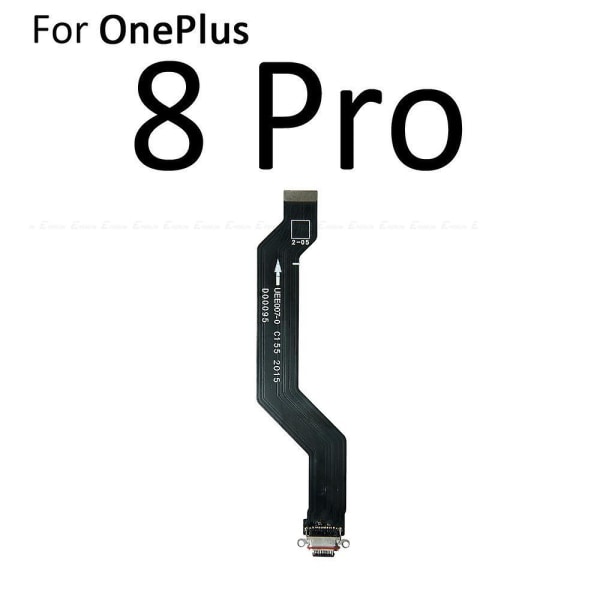 För Oneplus 3 3t 5 5t 6 6t 7 7t 8t 9 9r 8 Pro Type C USB Laddningsport Dockanslutning Flexkabel Ersättningsmonteringsdelar For OnePlus 8 Pro