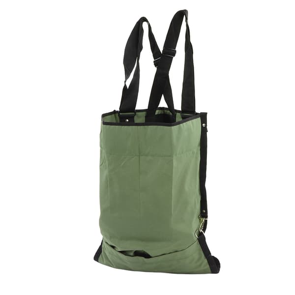 【NX】Fruktplukkepose Grønn Dobbel Spenne 600D Oxford-duk Justerbar Høstehageforkle for Epler