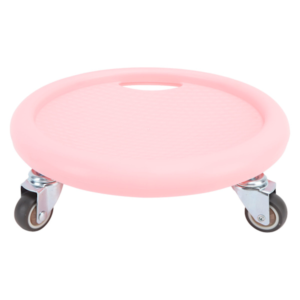 Abdominal Træningsbræt med Ruller 4 Hjul 360 Grader Drejelig Stille Høj Belastning Bærende Glide Abdominal Plade Pink