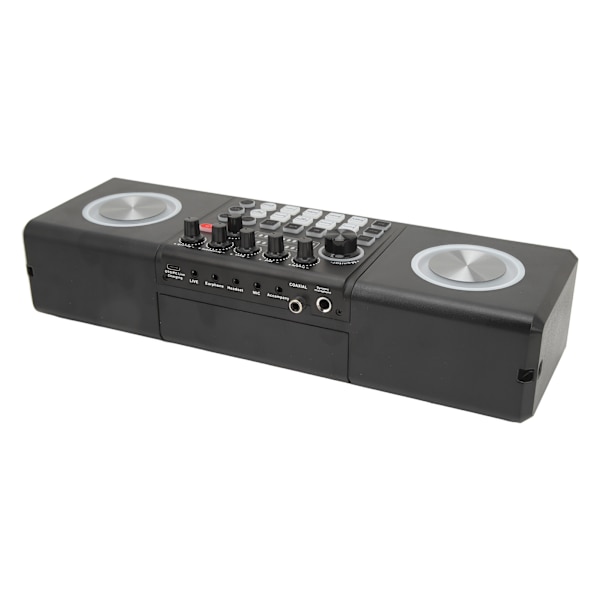 Karaokemaskin med 2 mikrofoner, bärbar Bluetooth-högtalare för utomhusbruk, ljudkort, karaoke-set för hemfest, bröllop, camping