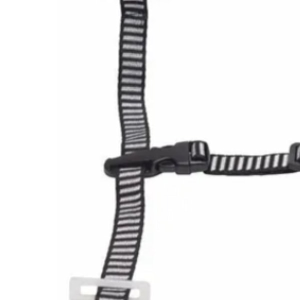 Hard Hat Hakkestropp Y-form 28 cm utvidbar svart hvit fargeblokkering Universal med 4 faste punkter for sikkerhetshjelm