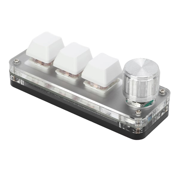 Mini 3-knapps tastatur Mekanisk hvitt spilltastatur Programmerbar enhånds for kontorspill Musikk Industriell kontroll