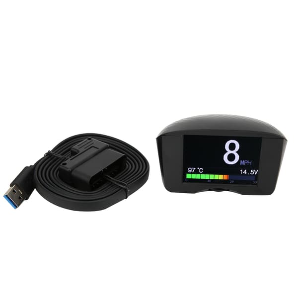 X50 Plus Multifunktionel Bil HUD Head Up Display OBD Smart Digital Måler Spænding Temperaturmåler Display