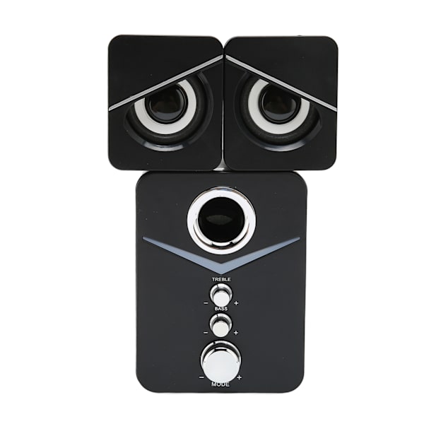 D‑221 Bluetooth-computerhøjttaler Deep Bass 2.1-kanals Mini Desktop-højttaler til bryllupsfest Sort