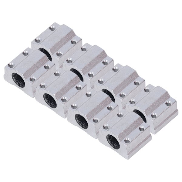 8st linjärt kullager glidblock aluminiumlegering lågfriktions CNC glidblock för 3D-skrivare