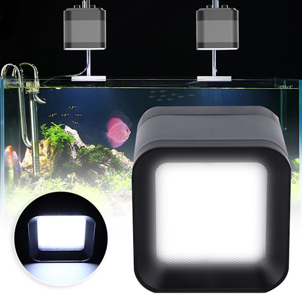 ADT‑220C Sort Grå Vandafvisende Fuld Spektrum Akvarium Montering Lampe Fiskekummer Vandplanter LED-lys CN-stik 220V