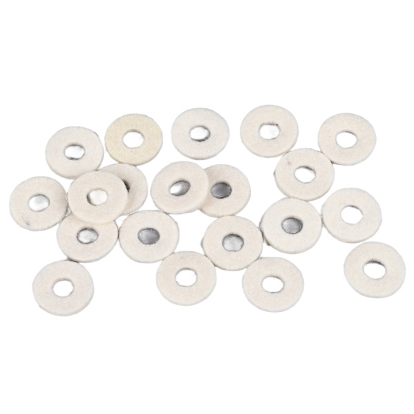 20 stk Trompetfilt Brusreducerende Slidstærk Elastisk Trompetventil Filtpuder Beige