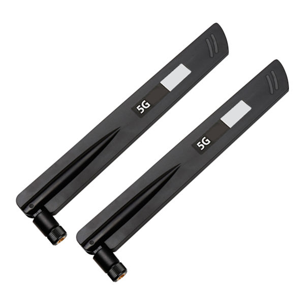 2 stk 5G Antenne SMA Hane Høy Forsterkning IoT Ekstern Fullbånd Rundstrålende Antenne for Router