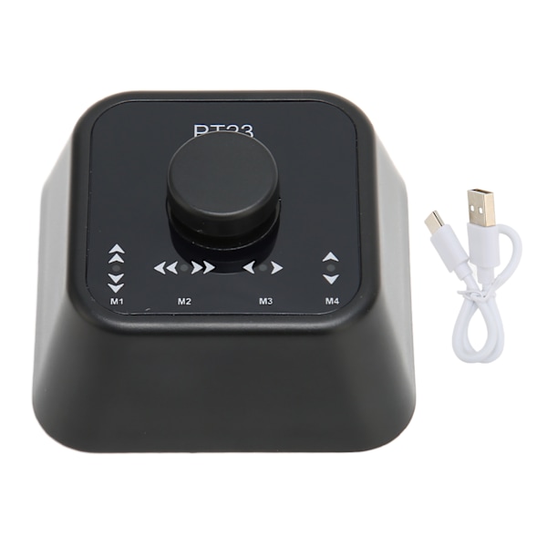 Bluetooth Sidevender Pedal Opladeligt Trådløs Multimediakontrol Nøgleafbryder til Computertelefon Sort
