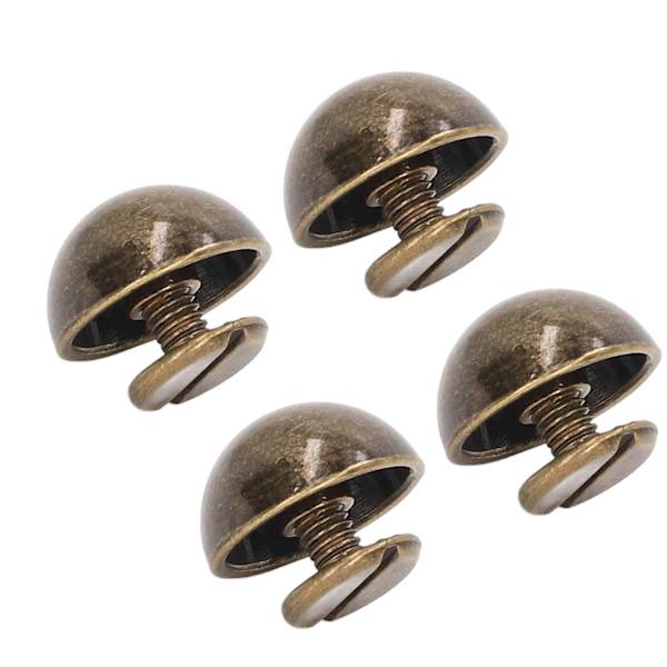 100 uppsättningar svampnit 12 mm hög hårdhet Anti rost runt huvud nitar för att dekorera punkkläder Skor Väskor Djurhalsband brons